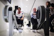 Charity rowers: Mark Hunter MBE with Sir Keith Mills 