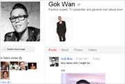 Gok Wan: opens up his Google+ account for Specsavers drive