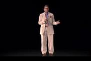 Paul Arden in hologram form 