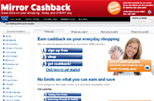 Mirror Cashback website