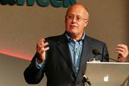 Johnston Press non-executive chairman Roger Parry speaking at Media360