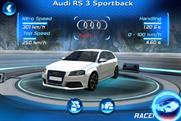Audi: debuting on the chart with its gaming RS 3 app