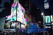 Times Square light show for Nokia Lumia 900 launch