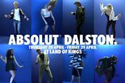 Absolut Dalston: dancers invited to become part of an interactive installation