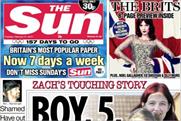 The Sun: today's front page previews the Brits