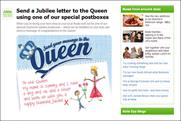 Asda: invites customers to write messages to the Queen