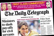 The Daily Telegraph: Civil servant contracts, sport and police hunt