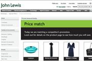 John Lewis runs 'price match' email campaign
