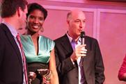 Newsworks: Denise Lewis the Olympic athlete with Rufus Olins Newsworks chief executive 
