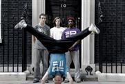 Somewhereto_: campaign features free runners at 10 Downing Street