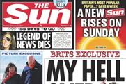 The Sun: today's front page promotes Sunday's edition