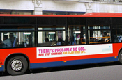 Buses...hosting atheist posters
