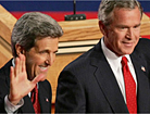 Kerry and Bush: record adspend on elections