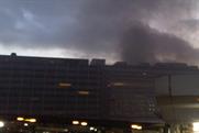 The smoke over Croydon last night