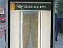 Adshel: 'water tank' shelter for Dockers