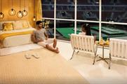 The gold medal inspired room features a range of apparatus' used in gymnastics 