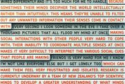Copy-rich campaign delves into minds of people with autism