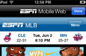 ESPN ScoreCenter: available as an Apple app
