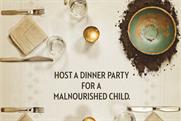 Action Against Hunger: asks supporters to host a dinner party for charity