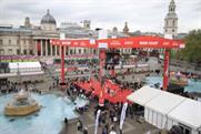 Euroleague's Fanzone in Trafalgar Square