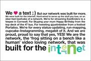 Three: latest ad promotes mobile operator's internet offering