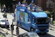 The Samsung tour bus: on the Olympic torch relay route