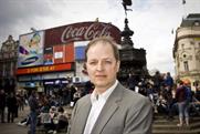 OMC's Mike Baker outside Piccadilly Circus 