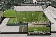 An American Football match being played in Google Earth