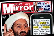 The Daily Mirror: promotes 'Yes to AV' campaign