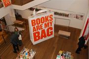 A giant bag was unveiled in Foyles' flagship