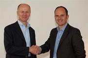 Orange/Blyk partnership: Pekka Ala-Pietilä (left) and Marc Overton shake on the deal