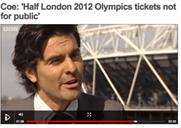 Event editor Jeremy King on the BBC talking about hospitality at the Olympics