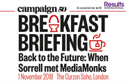 Campaign Breakfast Briefing: Back to the future: When Sorrell met MediaMonks | 1 November 2018