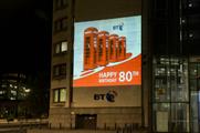 BT celebrates phone kiosk's birthday with projections