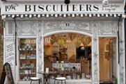 Biscuiteers' shop and biscuit icing cafe in London's Notting Hill