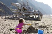 Blinkbox: promotes Game of Thrones with giant skull on a Dorset beach