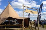 Jeep's installation is located next to Farnborough's runway