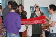Saint and RKCR/Y&R agency staff at work on the Twitter Knitter scheme