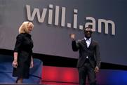 Black Eyed Peas front man will.i.am with Deborah Conrad, vice president and chief marketing officer, Intel Corporation 