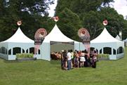 The pop-up theatre (and strawberry) tent