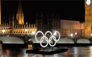 Giant Olympic rings to float down the Thames