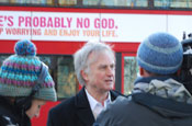 Dawkins: supporting the atheist bus campaign