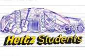 Hertz website: features dedicated students section