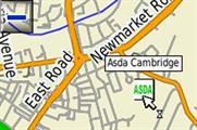 Asda brand on satnav map