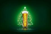 The tree will be complete with candle-lit beer bottles and digital festoon lighting 