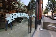 Pop-up shops have been opened by brands including Castello