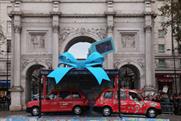 Cath Kidston-styled taxis at London's Marble Arch