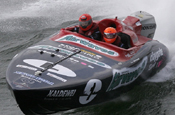 Claygate Offshore Powerboat team: sponsored by Airwaves