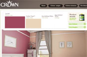 Crown website: visitors can 'paint' rooms and order samples