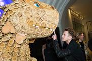 Behind the scenes: Warburtons giant crumpet dinosaur